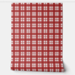 Papel Pintado Gingham Indio - Rojo Mexicano