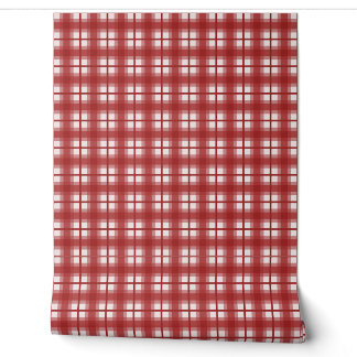 Papel Pintado Gingham Indio - Rojo Mexicano