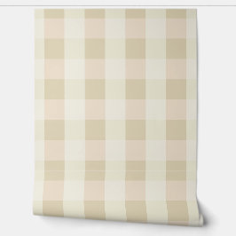 Papel Pintado Gingham | Rosa y Crema