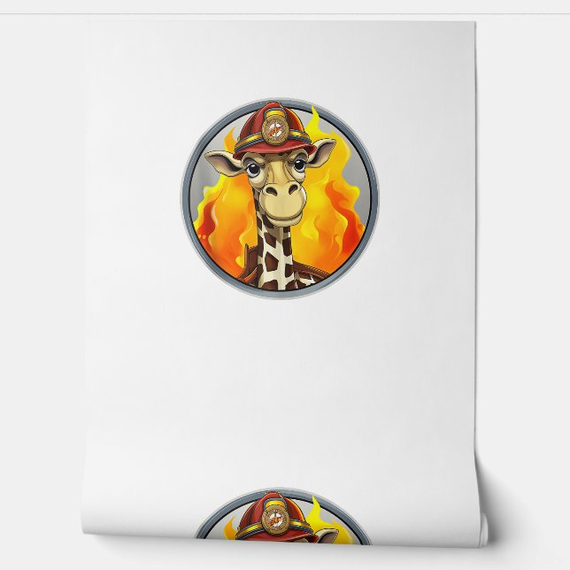 Papel Pintado Giraffe de la brigada de bomberos (Desenrollar)