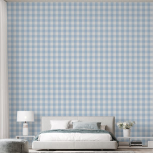 Papel Pintado Giro 3" Bebé ligero Azul Gingham Buffalo Check