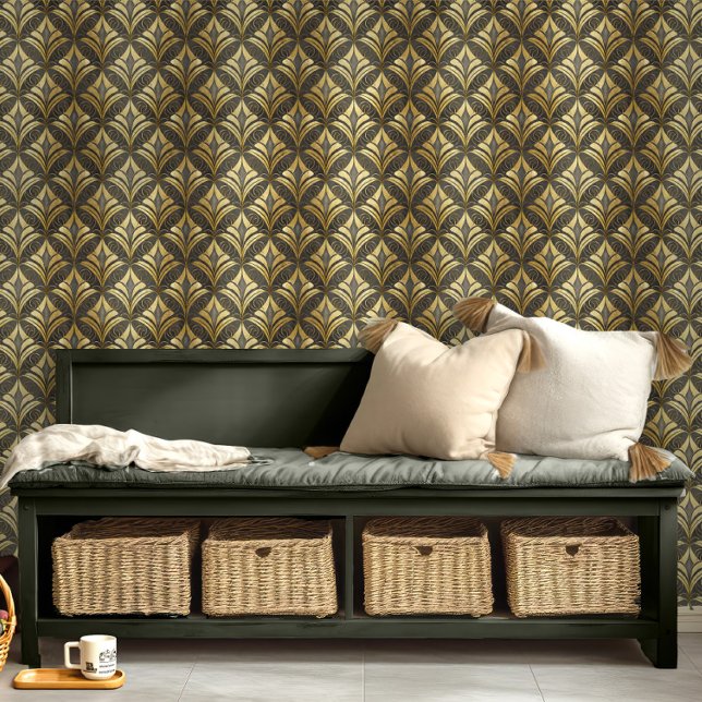 Papel Pintado Glam Art Deco Black Gold ID1033 (Subido por el creador)