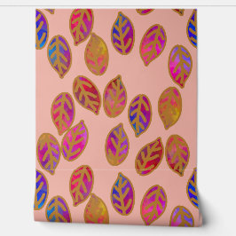 Papel Pintado Glazed Leaves at Sunset