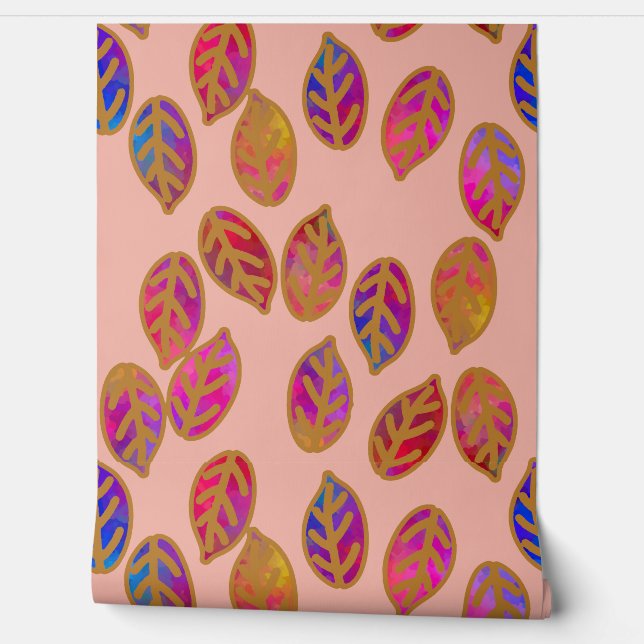 Papel Pintado Glazed Leaves at Sunset (Desenrollar)