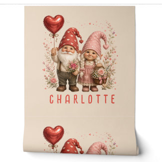 Papel Pintado Gnomos personalizados del Día de San Valentín con 