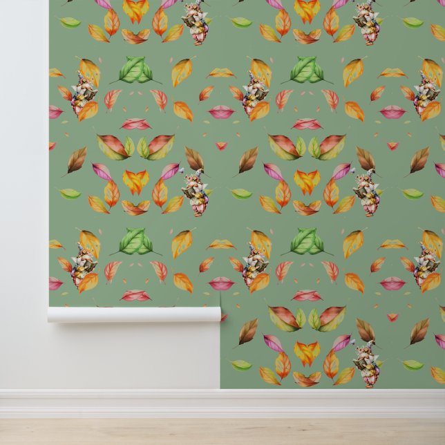 Papel Pintado Goblins Leer Foliage Verde Multicolor (Solicitud)