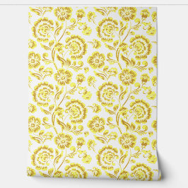 Papel Pintado Gold Flowers
