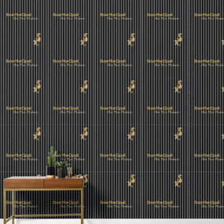Papel Pintado Golden Name and Logo Editable