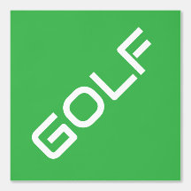 GOLF Texto blanco moderno brillante fondo verde