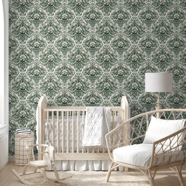 Papel Pintado Graceful Green and White Botanss (Niños)