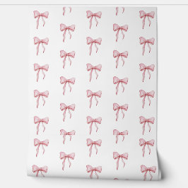Papel Pintado Graceful Pink Ribbon Pattern
