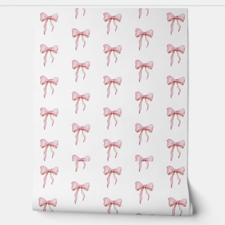 Papel Pintado Graceful Pink Ribbon Pattern