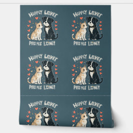 Papel Pintado Gracioso Gato y Perro Cute Mascota Pareja Personal