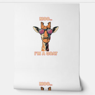 Papel Pintado Gracioso Giraffe Moo