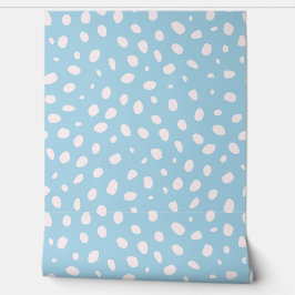 Papel Pintado Gracioso patrón azul-blanco