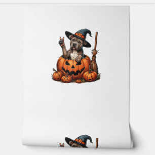 Papel Pintado Gracioso Pitbull Topkin Perro Halloween Halloween 