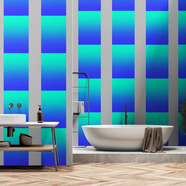 Papel Pintado Gradiente azul Aqua (Baño)