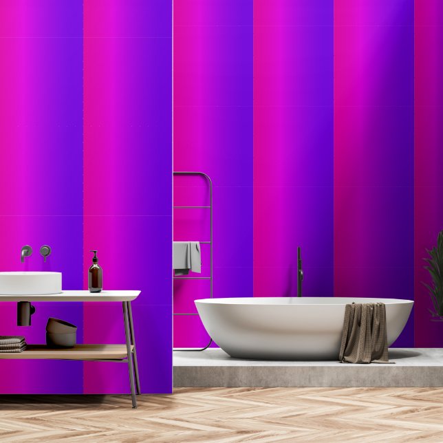 Papel Pintado Gradiente Neon Pink y Púrpura (Baño)