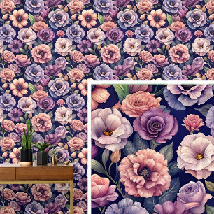 Papel Pintado Gran negrita y bello Naranja suave suave morado ma