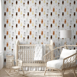 Papel Pintado Granja de cabras lindas Animales Habitación de niñ
