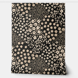 Papel Pintado Granny Moda País Moderno Floral Beige negro
