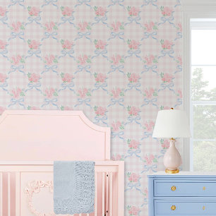 Papel Pintado Grano de flor de adormidera granadina rosa