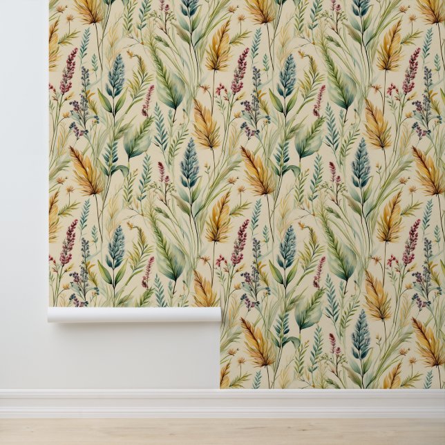 Papel Pintado Grasas silvestres acuáticas en crema (Solicitud)