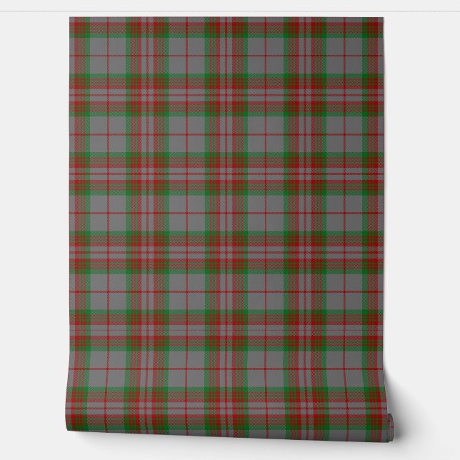 Papel Pintado Gray Tartan Plaid Scottish Clan (Desenrollar)