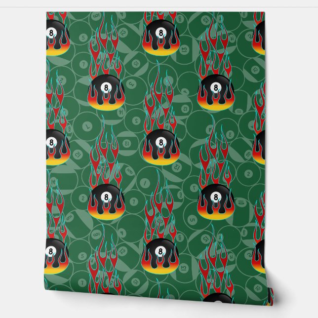 Papel Pintado Green Eight Ball (Desenrollar)