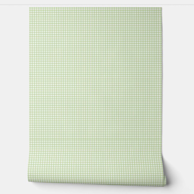 Papel Pintado Green Gingham Wall Pattern (Desenrollar)