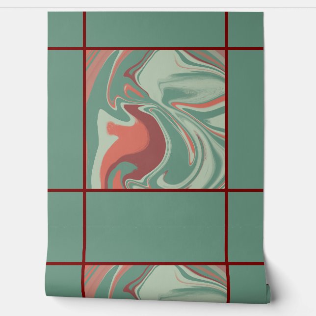 Papel Pintado Green orange design (Desenrollar)