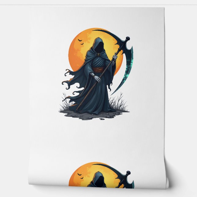 Papel Pintado Grim Reaper with Scythe � Scary Halloween Shirt (Desenrollar)