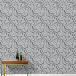 Papel Pintado Gris | Ramas de otoño desnudas chic 