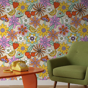 Papel Pintado Groovy 70s Flower Power ID929 