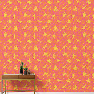 Papel Pintado Groovy Disco Scooby-Doo Pattern