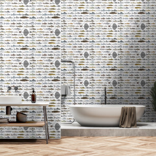 Papel Pintado Grupo de peces de agua dulce del sur de Asia