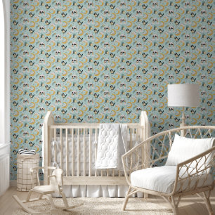 Papel Pintado Guardería Animales, Estrellas, Lunas y Arcoíris