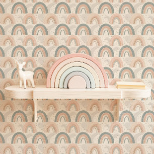 Papel Pintado Guardería Arcoíris Pastel