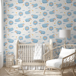 Papel Pintado Guardería con patrón de ovejas lindas