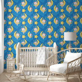 Papel Pintado Guardería de Gatitos, Estrellas y Lunas