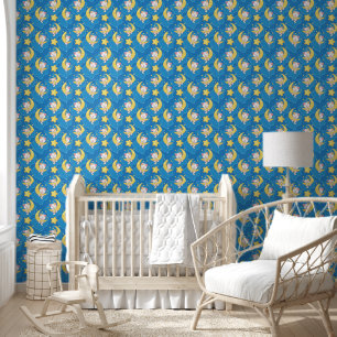 Papel Pintado Guardería de Gatitos, Estrellas y Lunas