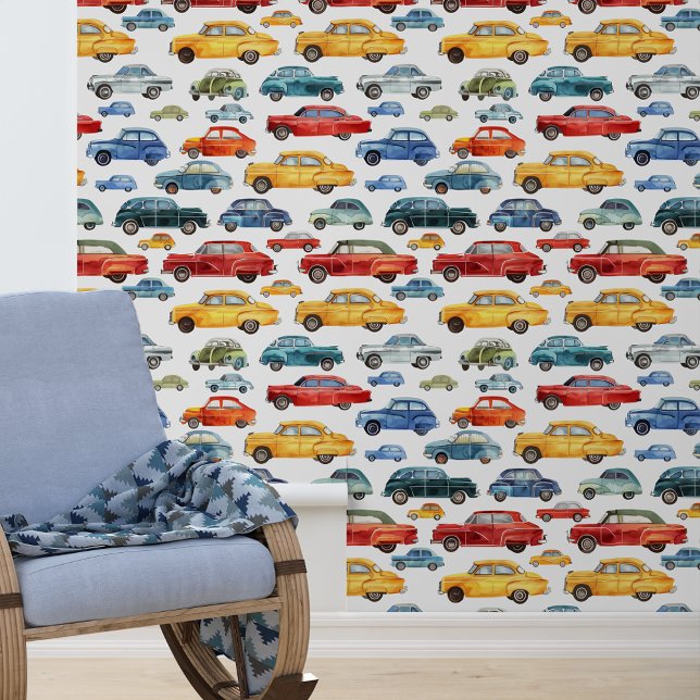 Papel Pintado Guardería de habitación de los niños de los coches (Subido por el creador)