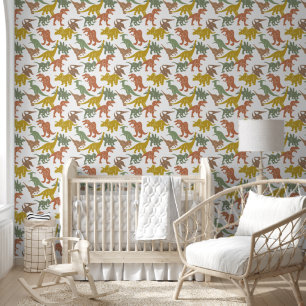 Papel Pintado Guardería de niño con temática de dinosaurio, vini
