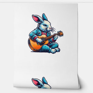 Papel Pintado Guay Rabbit toca guitarra: guitarrista de música d