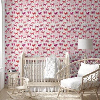 Papel Pintado Habitación de Bebé Niña Cuco Arco Rosa Coquette 