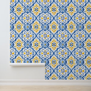 Papel Pintado Habitación de diseño de mosaico de inspiración med