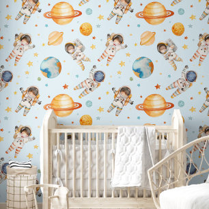 Papel Pintado Habitación de guardería astronauta de Cute Waterco