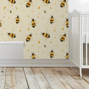 Papel Pintado Habitación de niño abeja amarilla abeja bumblebee