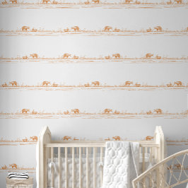 Papel Pintado Habitación Infantil de Cuento de Hadas Terracota N