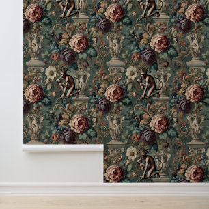 Papel Pintado Haga un reverso - Diseño floral gótico